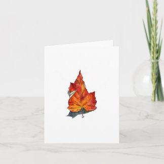 Fall leaf card