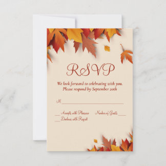 Fall Leaf Classic RSVP Card