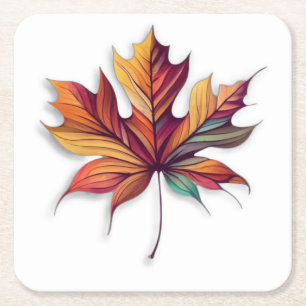 Fall leaf coaster