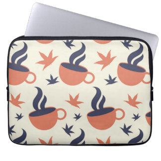 Fall Leaf, Coffee cup Laptop Sleeve