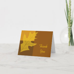 Fall Leaf Colour Block Thank You Card