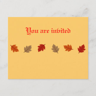 Fall Leaf Invatations Invitation