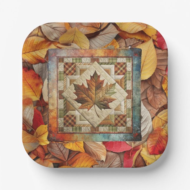 Fall Leaf Paper Plate (Front)