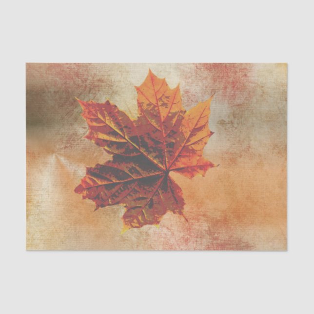 Fall  Leaf Pumpkim Wrap Decoupage  Tissue Paper (Front)