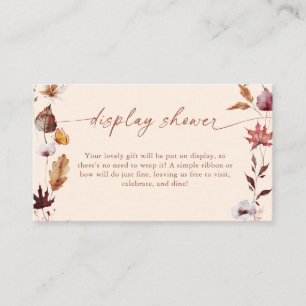 Fall Leaf Wreath Bridal Shower Display Shower Enclosure Card