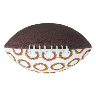Fall Leaf Wreath Circle American Football
