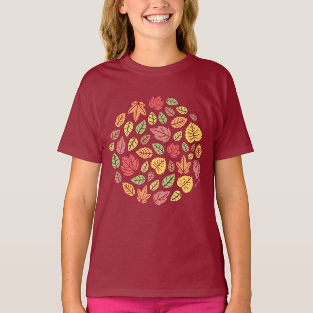 Fall Leafs coloured T-Shirt (Front)