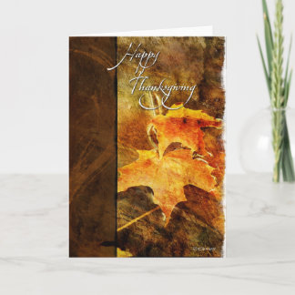 Fall leafs-Vintage Holiday Card