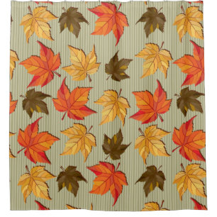 Fall Leaks Pattern Shower Curtain