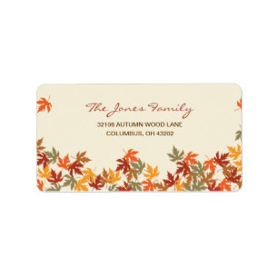 Fall Leaves Address Label