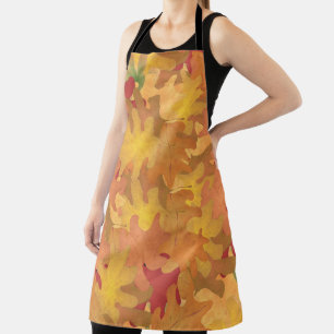 Fall Leaves Allover Print Apron
