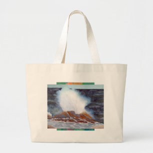 Fall Leaves along the coast in New England Large Tote Bag