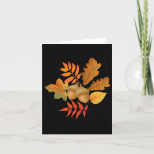 Fall Leaves And Acorns Autumn Hello Fall Thanksgiv Card