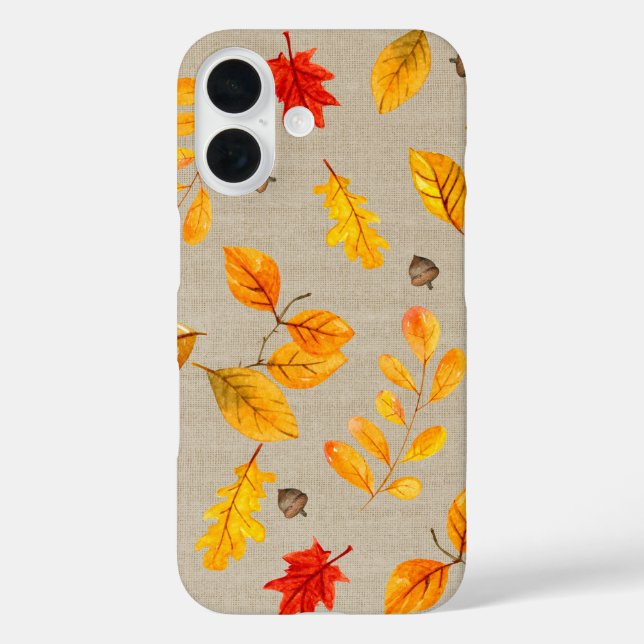 fall leaves and acorns Case-Mate iPhone case (Back)