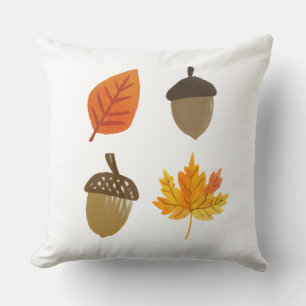 Fall Leaves and Acorns Cushion