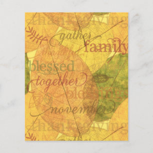Fall leaves and words scrapbook background