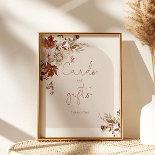 Fall leaves arch cards and gifts poster