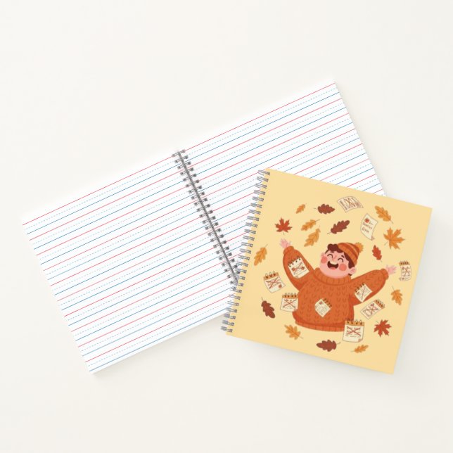 Fall Leaves Art | Playful Autumn Design Notebook (Inside)