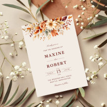 Fall Leaves Autumn Botanical Watercolor Wedding