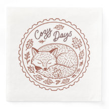 Fall Leaves Autumn Nature Paper Napkin