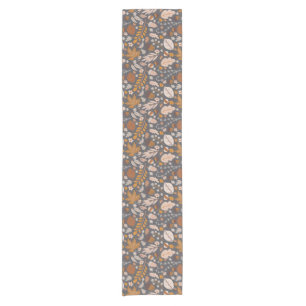 Fall Leaves, Autumn night's seamless pattern Banda Short Table Runner