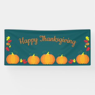Fall Leaves Autumn Pumpkin Thanksgiving Banner