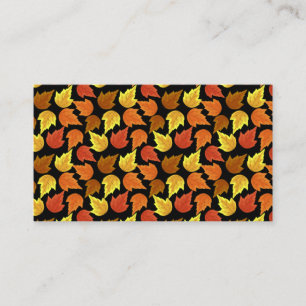 Fall Leaves Autumn Season Thanksgiving Halloween Business Card