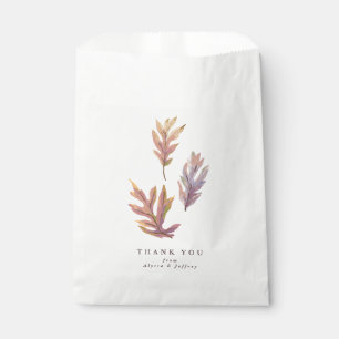 Fall leaves autumn wedding thank you favour bags