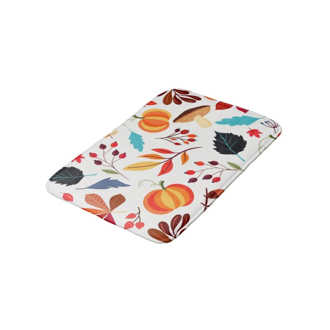 Fall Leaves Bath Mat (Angled)