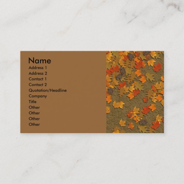 Fall Leaves Business Card (Front)