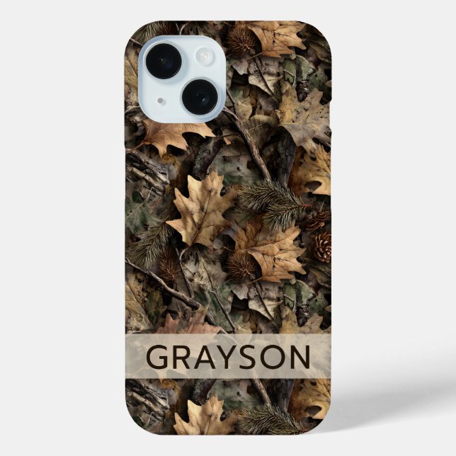 Fall Leaves Camouflage Personalized Case-Mate iPhone Case (Back)
