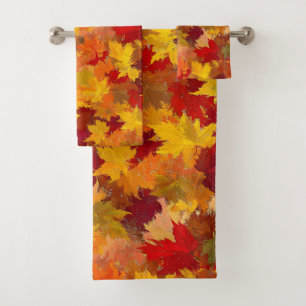 Fall Leaves - Celebrate Autumn's Beauty Bath Towel Set