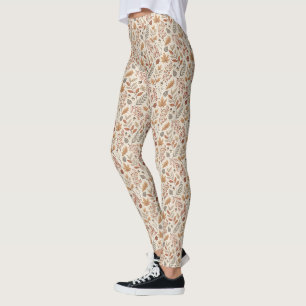 Fall Leaves cosy patterned Leggings