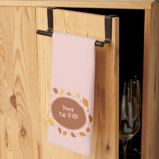 Fall Leaves Counting Blessings Baking Memories Tea Towel