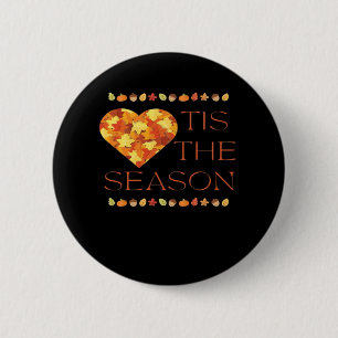 Fall Leaves Cute Autumn Graphic Thanksgiving Pumpk 6 Cm Round Badge