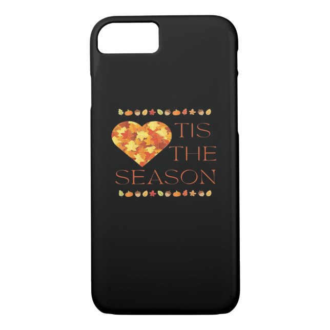 Fall Leaves Cute Autumn Graphic Thanksgiving Pumpk Case-Mate iPhone Case (Back)