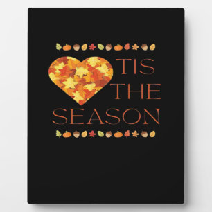 Fall Leaves Cute Autumn Graphic Thanksgiving Pumpk Plaque