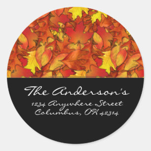 Fall Leaves Design 1 Address Labels