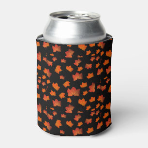 FALL LEAVES ELEGANT AUTUMN LEAF NATURE HALLOWEEN CAN COOLER