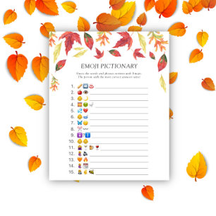 Fall leaves \ Emoji pictionary game