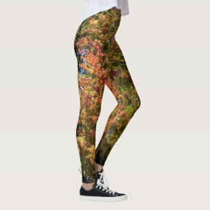 Fall Leaves falling down your Leggings