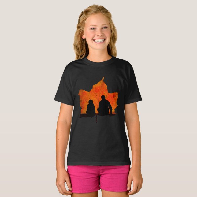FALL LEAVES FATHER AND SON T-Shirt (Front Full)