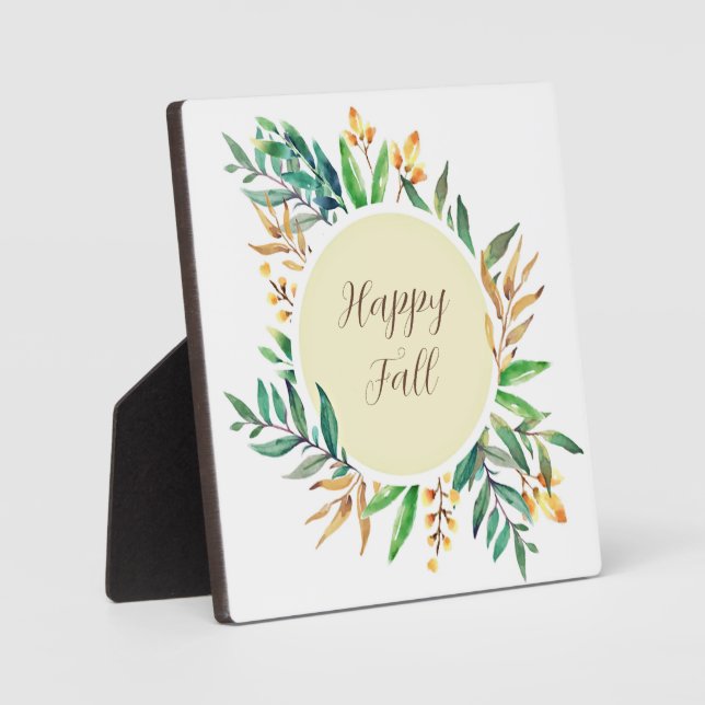 Fall leaves frame with customisable text  (Front)