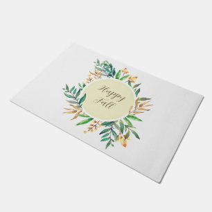 Fall leaves frame with customisable text doormat