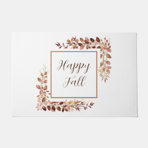 Fall leaves frame with customisable text doormat