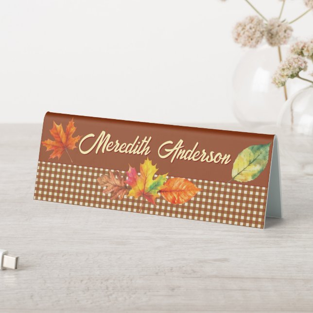 Fall Leaves & Gingham (In SItu (Table))