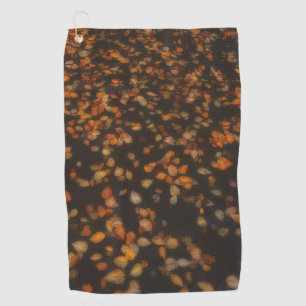 fall leaves golf towel