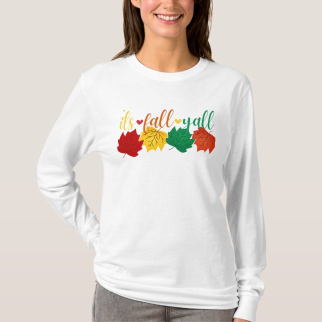 Fall Leaves Graphic: Autumn T-shirt (Front)