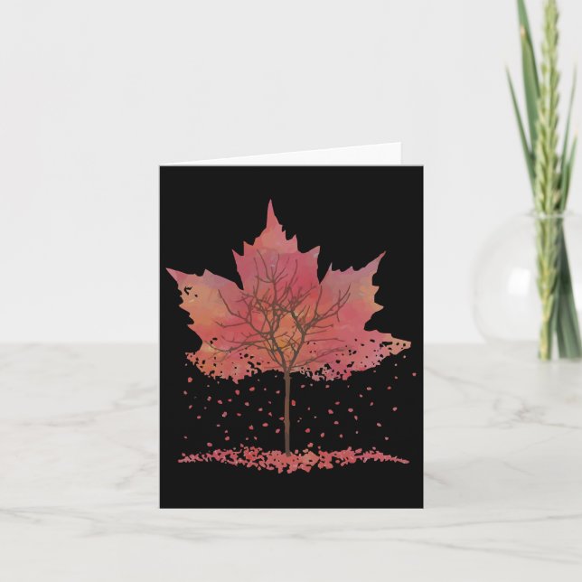 Fall Leaves Graphic Tee- Popular Fall  Card (Front)