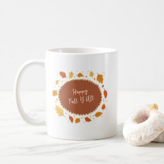 Fall Leaves Happy Fall Thanksgiving Friendsgiving Coffee Mug